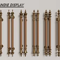 Vintage Door Handles Display With Various Decorative Designs And Brass Details