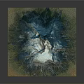 Square Shaped 3D Mountain Terrain Model With Snow Capped Peak And Detailed Slopes