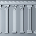 European Roman Column 3d model