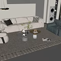 Sofa coffee table 3d model