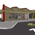 McDonald's Restaurant Exterior With Golden Arches Large Windows And Outdoor Seating Area