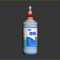 Household Alcohol Disinfectant Spray Bottle with Red Nozzle and White Body
