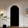 Elegant Black Wall Lamp with Gold Accent and Warm Light in Living Room Decor