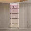 Modern Wine Rack With Transparent Glass Shelves In Light Colored Cabinet Interior Design