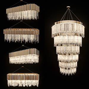 Light Luxury Crystal Chandelier 3d model