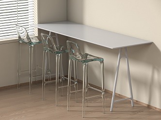 Acrylic bar chair combination 3d model