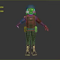 German Shepherd Dog In Green Military Uniform With Helmet National Badge And Standing Pose