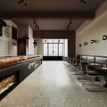 Modern Dessert Shop Interior Design With Pastry Displays And Cozy Seating