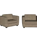 Stylish Modern Beige Fabric Single Sofa Design For Living Room Interior 3d model