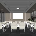 Meeting Room of Multi-function Training Room in Report Hall 3d model
