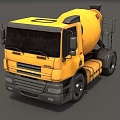 Yellow Concrete Mixer Truck Functional Design With Ladder Structure For Construction