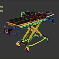 Mobile Medical Transport Stretcher With Hydraulic Lift And Wheels For Commercial Emergency Use