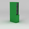 Green Standing Wine Cabinet With Glass Doors And Storage Cabinets