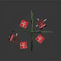 Green Paper Christmas Tree With Colorful Ornaments And Red Gift Boxes