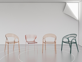 Modern Creative Acrylic Chair 3d model