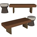 Bed End Stool Bench Sofa Stool Low Stool Shoe Stool Round Stool 3d model