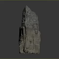 Tall Layered Natural Rock Formation In Scenic Mountain Landscape View