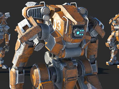 Modern Titan Mecha 3d model Modern Titan Mecha 3d model