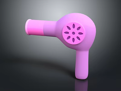 Pink Hair Dryer A Stylish Daily Electrical Appliance With Modern Design 3d model