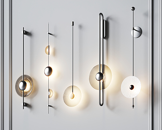 Modern wall lamp luminaire combination 3d model