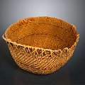 Handwoven Storage Basket For Household Use With Natural Material And Decorative Design