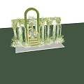 Photo Check In Spot With Green Arch Floral Decorations White Green Plants And Stepped Structure