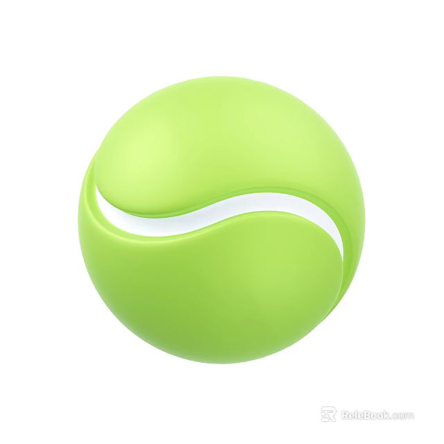 High Quality Green Tennis Ball Sports Equipment For Training And Practice 3d model 