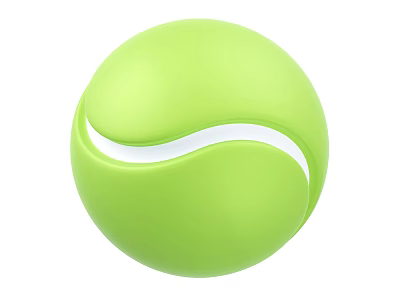 High Quality Green Tennis Ball Sports Equipment For Training And Practice 3d model
