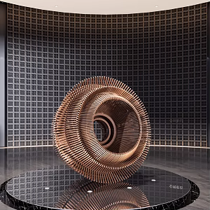 Modern Sculpture Installation 3d model