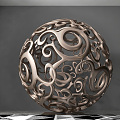 Modern Ornaments Ball Iron Ornaments 3d model