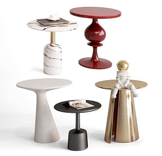 Modern Side Table Combination Metal Side Table Round Side Table Corner Table Marble Side Table Coffee Table 3d model