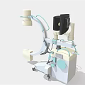 Mobile C arm X ray Machine With Dual Monitors For Medical Imaging Diagnostics 3d model