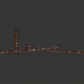 Metal Construction Equipment Including Long Bars And Cross Shaped Brackets