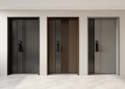 Modern security door 3d model