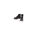 Brown Leather Lace Up Boots With Vintage Design And Thick Brown Rubber Sole