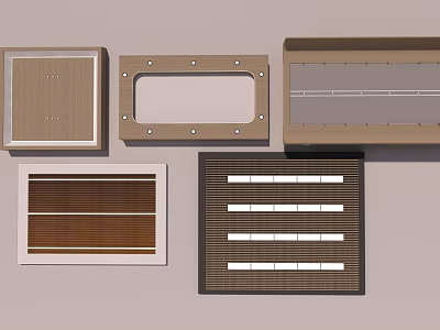 Modern Ceiling Designs Featuring Wooden Panels Grid Patterns And Slat Structures 3d model