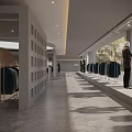 Spacious Modern Clothing Store Interior With Clothing Racks Mannequins And Natural Light