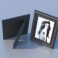 Black Collapsible Photo Frame with Portrait Photo for Home Decoration