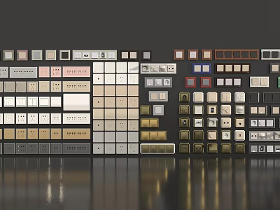 Hardware Tools With Various Types And Colors Neatly Arranged In Classified 3d model