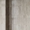 Modern Light Gray Vertical Tile Components With Textured Surface For Interior Walls 3d model