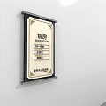 Modern signboard sickbed number cabinet door number identification 3d model