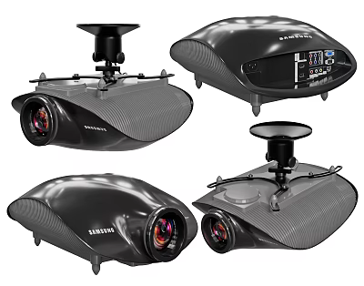 High Quality Projection Surveillance Equipment with Multiple Angles Design for Security Applications 3d model