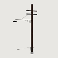 Street lamp high pole lamp 3d model