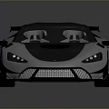 Sleek High Performance Silver Sports Car with Black Roof and Rear Spoiler