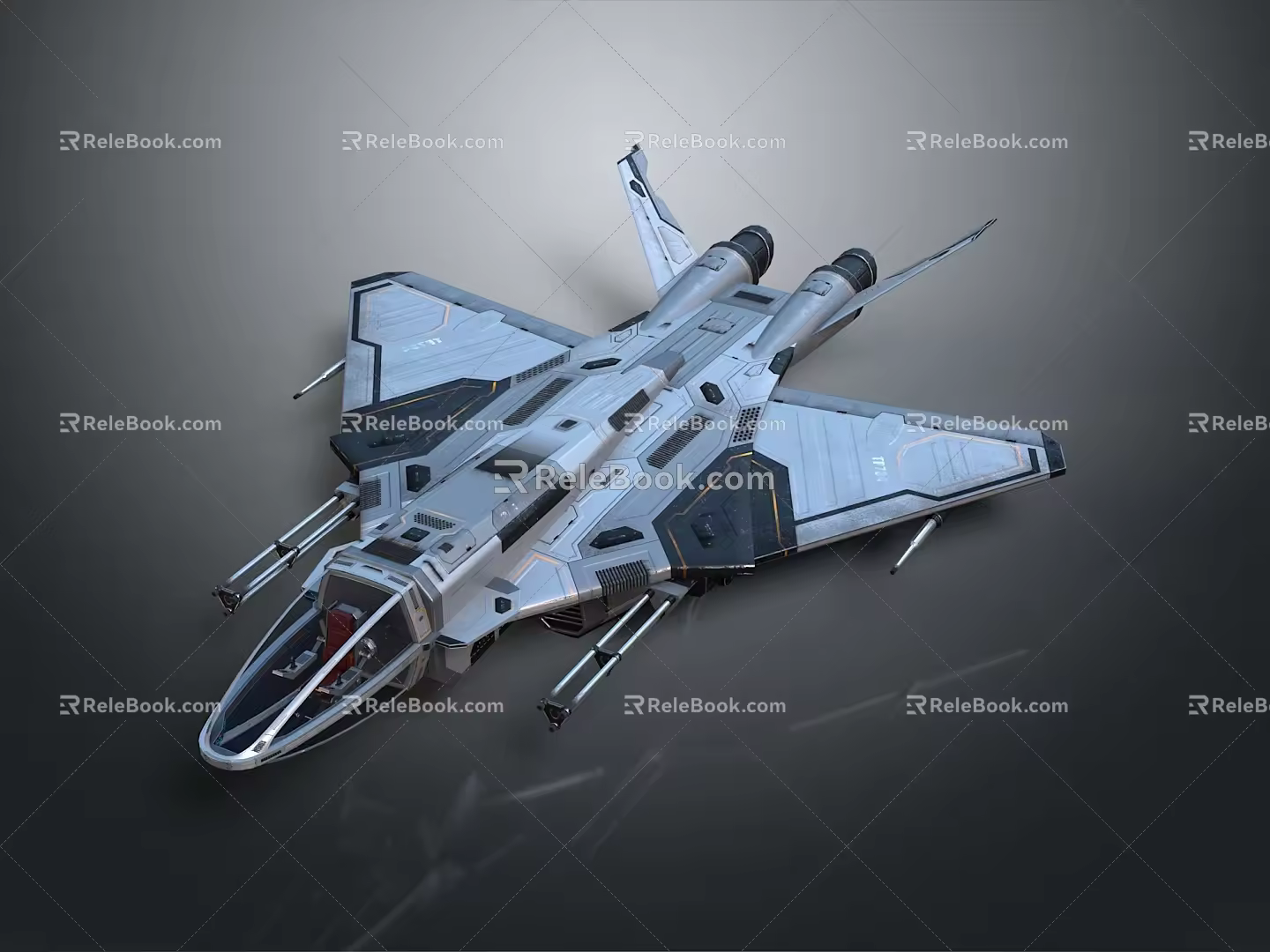 Modern fighter sci-fighter sci-fighter space fighter 3d model