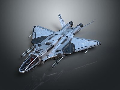 Modern fighter sci-fighter sci-fighter space fighter 3d model