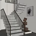Modern Staircase Device 3d model