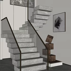 Modern Staircase Device 3d model