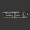 Curved Metal Architectural Framework With Supporting Components And Metal Plates