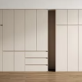 Modern Wardrobe Design With Light Colored Doors Drawers And Open Compartment